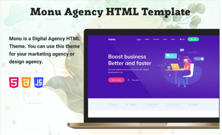 Manu Business Agency HTML Website template