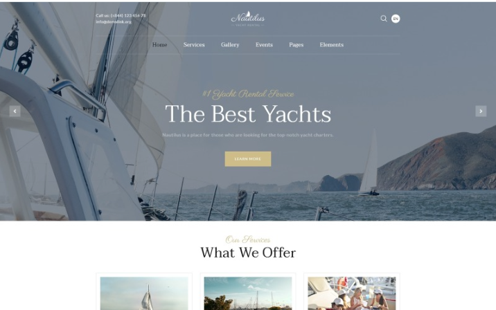 Nautilus - Yachting Multipage HTML Website Template