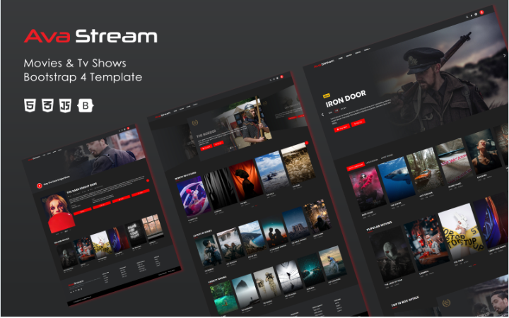 Ava Stream - Movies & TV Shows Bootstrap 4 Website Template
