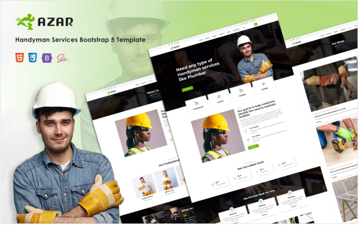 Azar - Handyman Services Bootstrap 5 Template