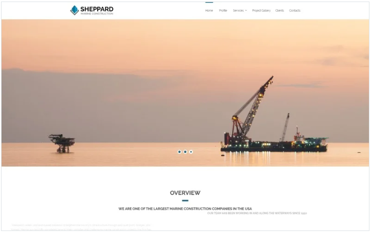 Sheppard - Marine Construction Responsive Classic HTML5 Website Template