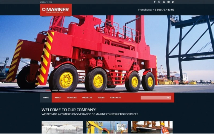 Mariner - Construction Company Clean Responsive HTML Website Template