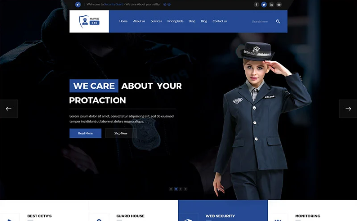 Security Guard Services Website Template