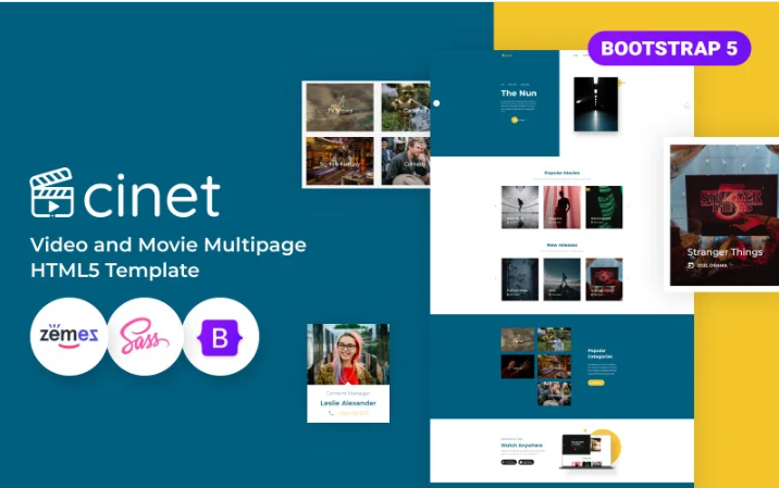 Cinet - Movie Streaming HTML5 Website Template