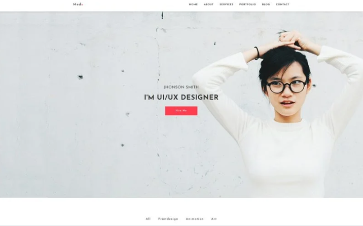 Med - Minimal Portfolio Website Template