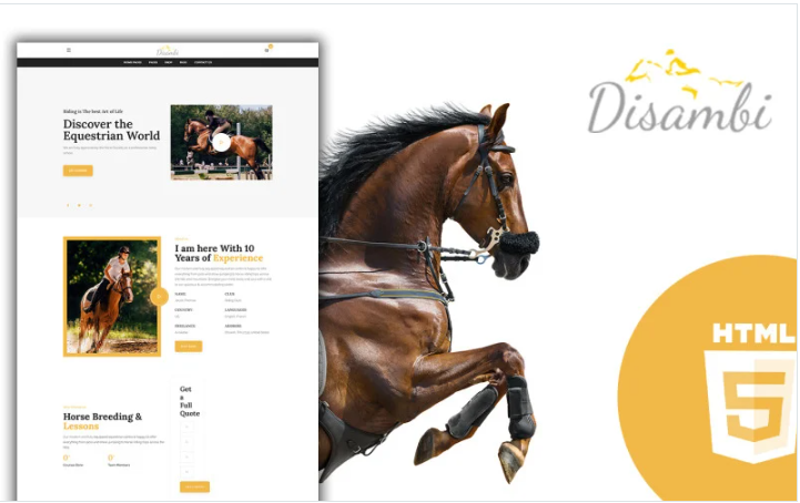 Disambi - Horse Riding Shop Html Template