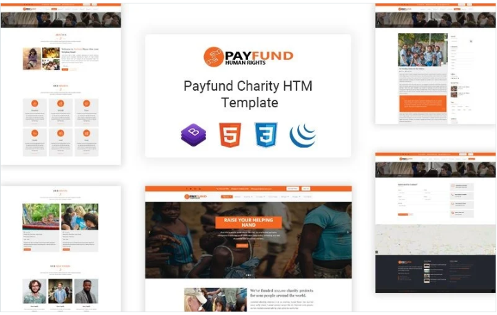 Payfund - Charity Nonprofit Organization Website Template