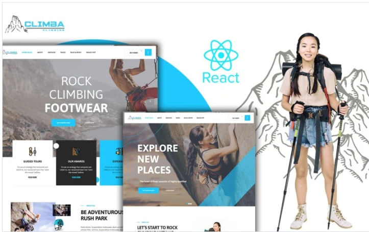 Climba Extreme Sports React Js Website Template