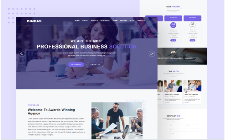 Bindas Consulting & Business Multipurpose Website template