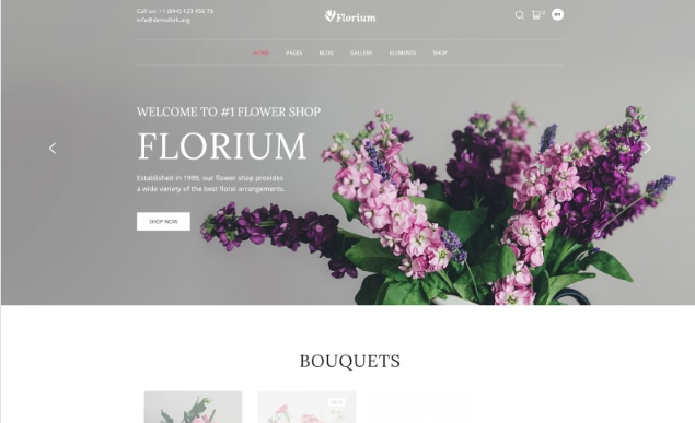 Florium - Flower Store Modern Multipage HTML Website Template