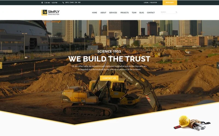 Simply Construction Website Template