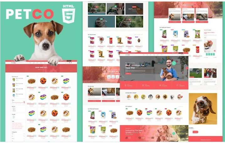 Petco | Pet and animal Shop Website Template