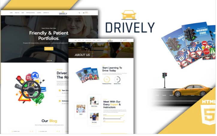 Drively Driving School HTML5 Website Template