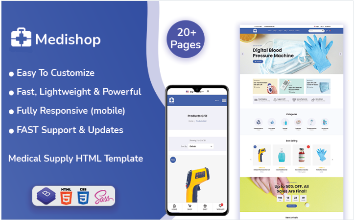 Medishop - Equipment eCommerce HTML Template