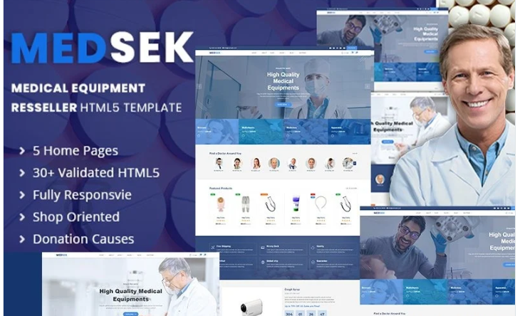 Medsek | Medical Equipment Res-seller HTML5 Website Template