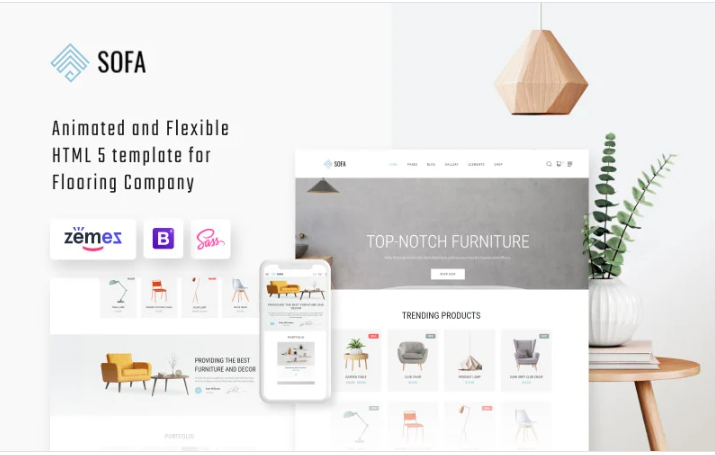 Sofa - Interior Design Agency Multipage HTML Website Template