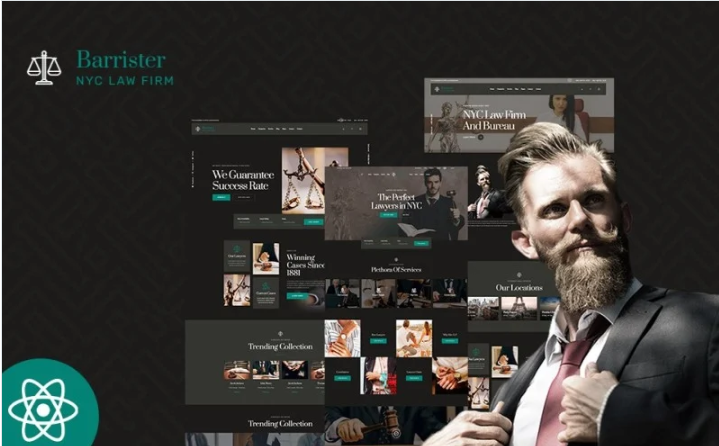 Barrister Law, Lawyer & Attorney React Js Template