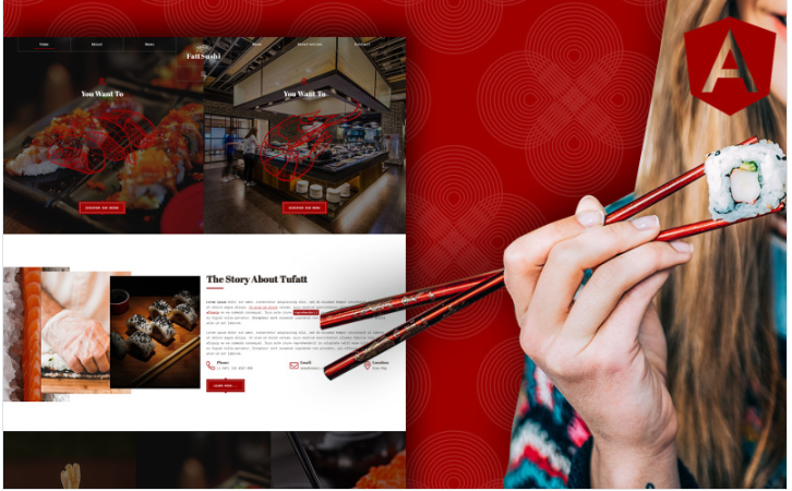 Fattsushi – Japanese Sushi Restaurant Angular JS Template