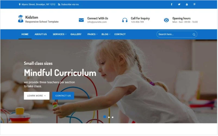 Kidzton - Responsive School College HTML5 Template