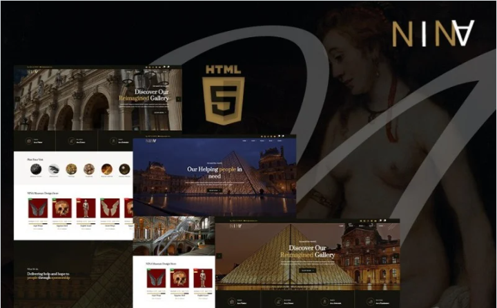 Nina | Art Gallery, Museum & Exhibition HTML5 Website Template