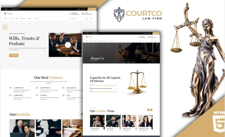 Courtco Law and Advocate HTML5 Website Template