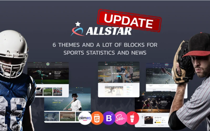 ALLSTAR - Sport Multipurpose Bootstrap 5 Website Template