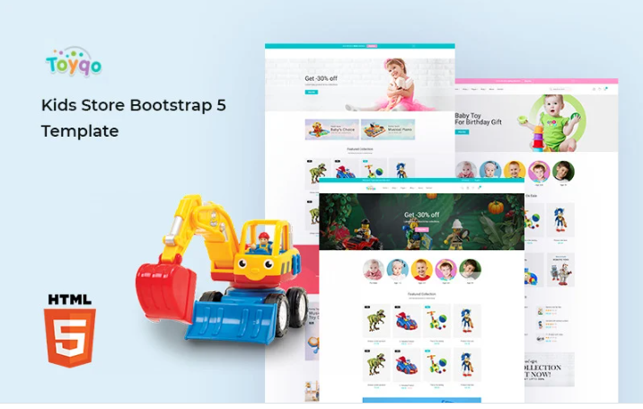 Toyqo - Kids Store Bootstrap 5 Website Template
