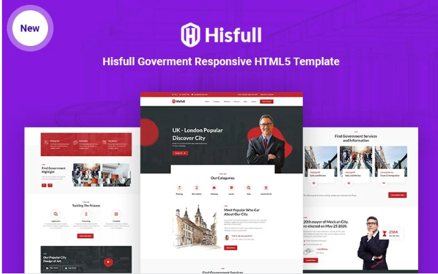 Hisfull - Municipal and Government Responsive HTML5 Website Template