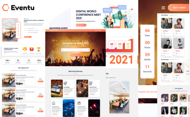 Eventu - Conference, Event & Meetup HTML5 Website Template