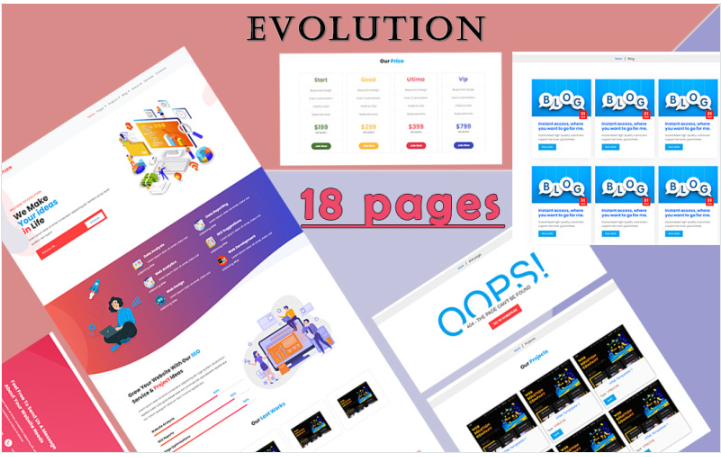EVOLUTION - Fully Responsive Multi-Page Website Template