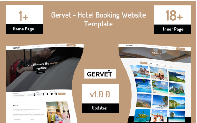 Gervet - Hotel Booking Website Template