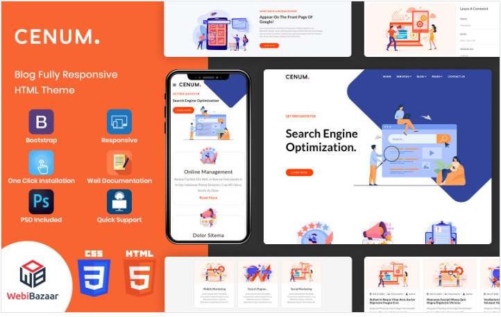 Cenum - Multipurpose HTML Website Template