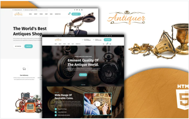 Antiquer Shop Yard Sale HTML5 Website Template