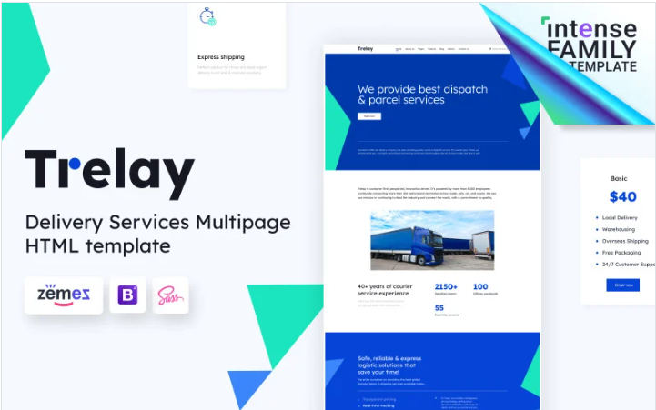 Trelay - Online Shipping Company Website Template
