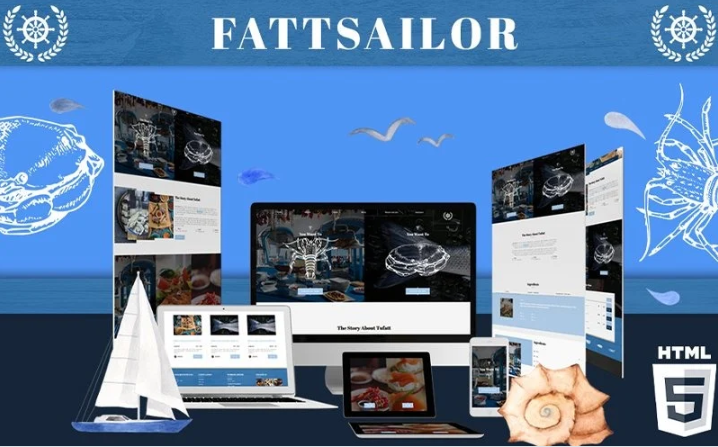 Fattsailor | Multipurpose Seafood & Fish Restaurant Website Template