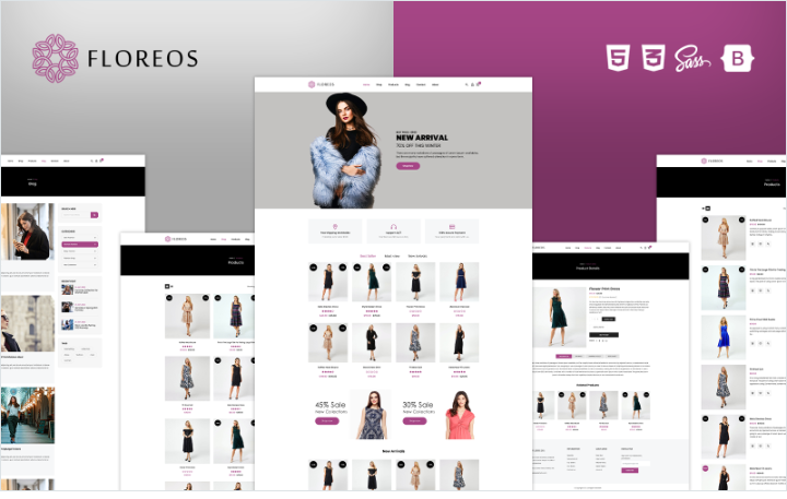 Floreos – Modern Fashion Bootstrap 5 Template