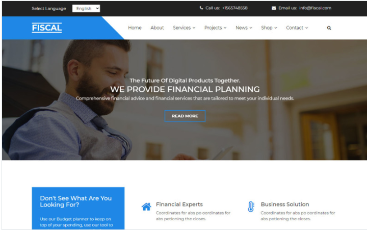 Fiscal Multipurpose Business Agency Clean HTML5 Website Template