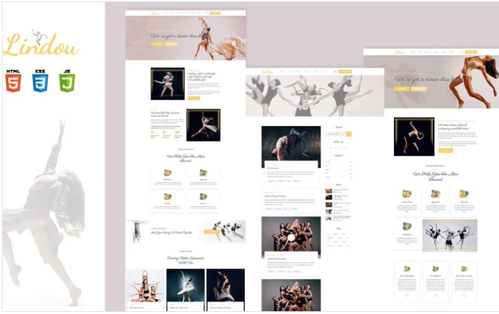 Lindou Dancing school Studio HTML5 Template