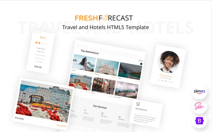 Fresh Forecast - Travel and Hotels HTML5 Template