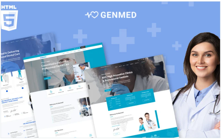 Genmed | Medical Doctor's Clinic HTML5 Website Template