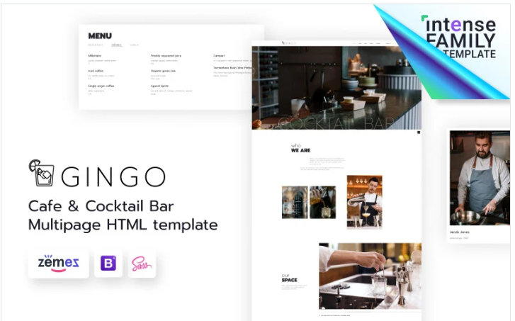 Gingo - Cocktail Bar Website Template