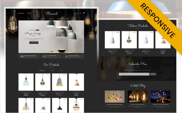 Filament Lighting Store OpenCart Template