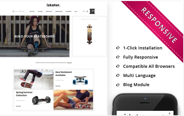 Iskater - The Sport Hub Responsive OpenCart Template