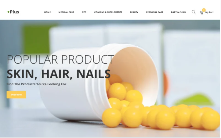 +Plus - Medical & Healthcare Clean OpenCart Template