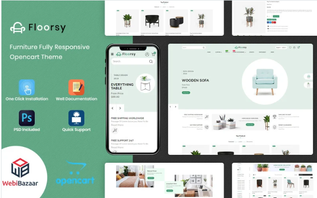 Floorsy - Furniture Shop OpenCart Template