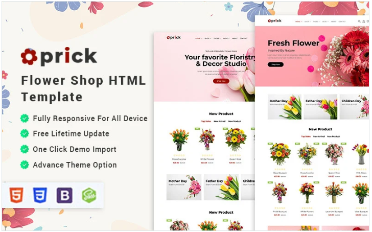 Prick - Flower Shop HTML Template