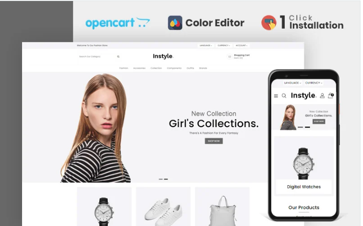Instyle Fashion Store OpenCart Template