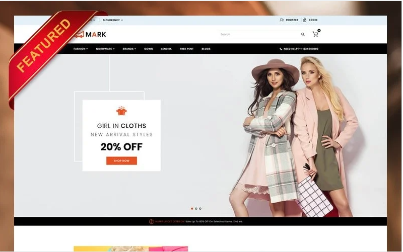 Mark Fashion and Shoes Store OpenCart Template