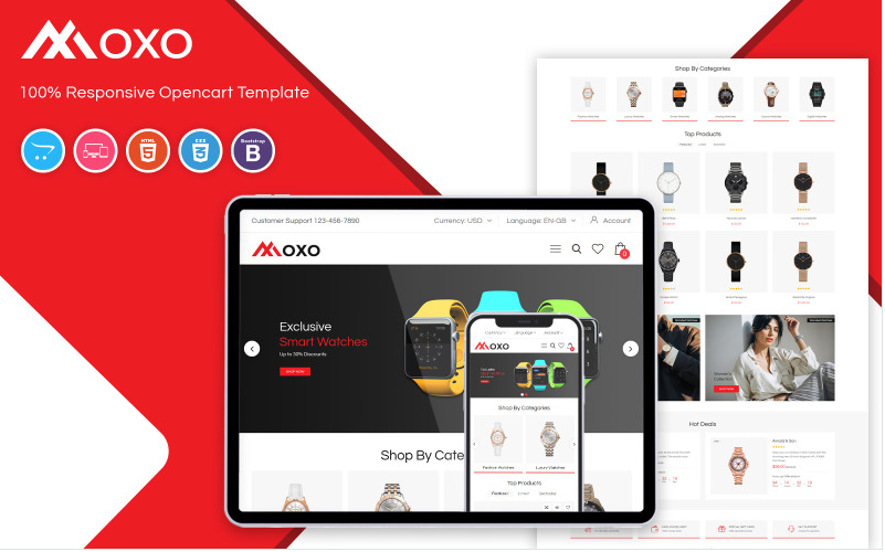 Moxo - Watch OpenCart Template