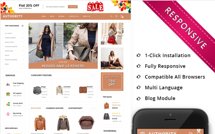 Authority - Leather Store Responsive OpenCart Template